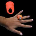 Orange Light Up Flashing LED Jelly Ring